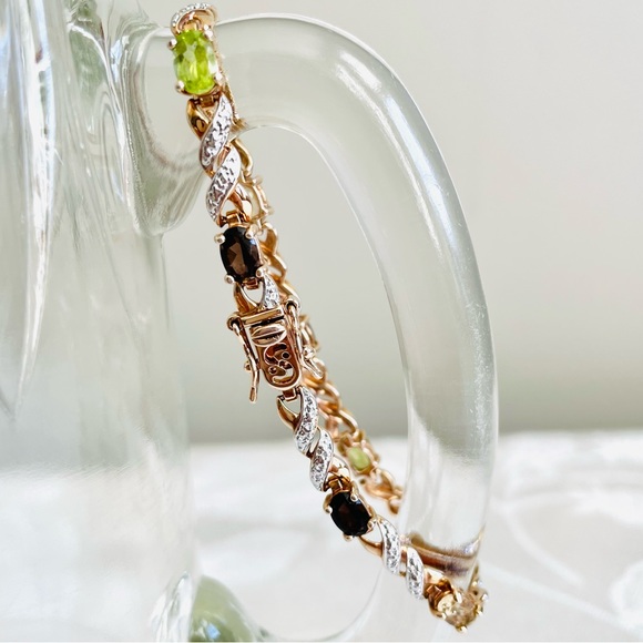 Gemstone Gold Vermeil 925 Sterling Silver Bracelet - Picture 10 of 10